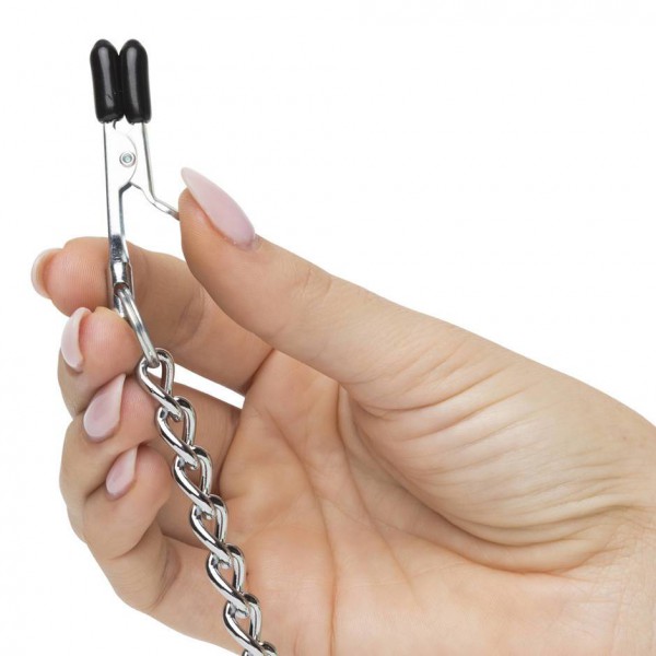 Metal Chain Harness with Nipple and Labia Clamps