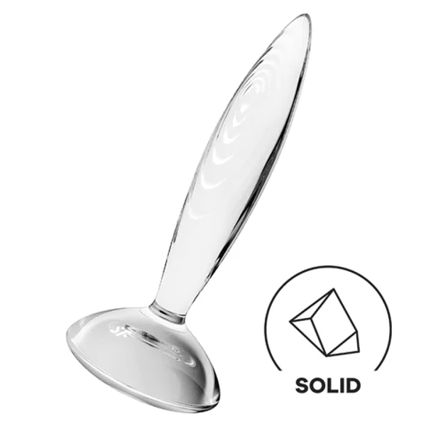 Satisfyer 7.5" Sparkling Crystal Glass Anal Plug - Clear — image 14 of 16