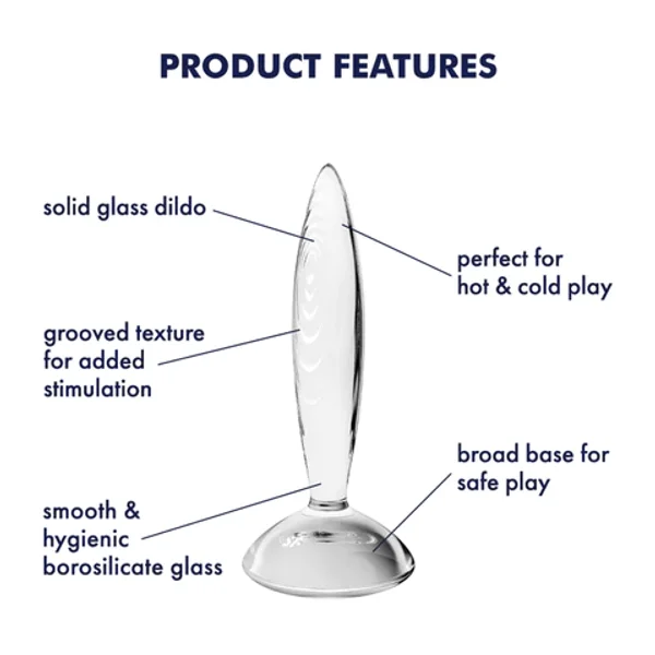 Satisfyer 7.5" Sparkling Crystal Glass Anal Plug - Clear — image 16 of 16