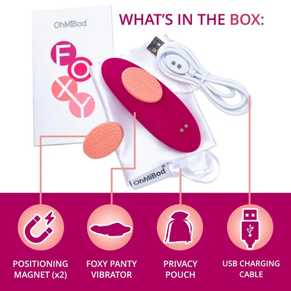 OhMiBod Foxy Bluetooth App Enabled Silicone Waterproof Rechargeable Panty Vibrator — image 15 of 23