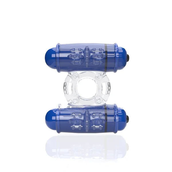 4B Double Wammy Dual Motor Vibrating Cock Ring By Screaming O - Blueberry — image 6 of 6