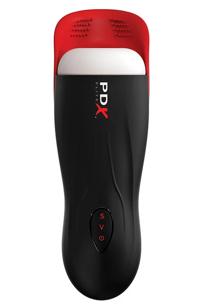 PDX Fap O Matic Pro 10.6" Sucking & Vibrating Masturbator with Ball Massager