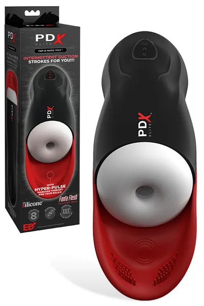PDX Fap O Matic Pro 10.6" Sucking & Vibrating Masturbator with Ball Massager — image 5 of 6