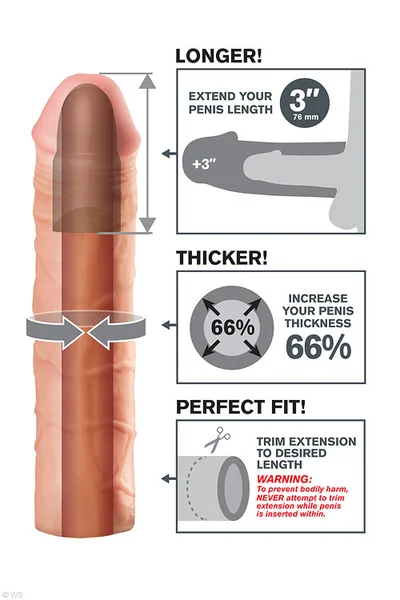 Pipedream Mega 3" Realistic Penis Extension — image 7 of 8