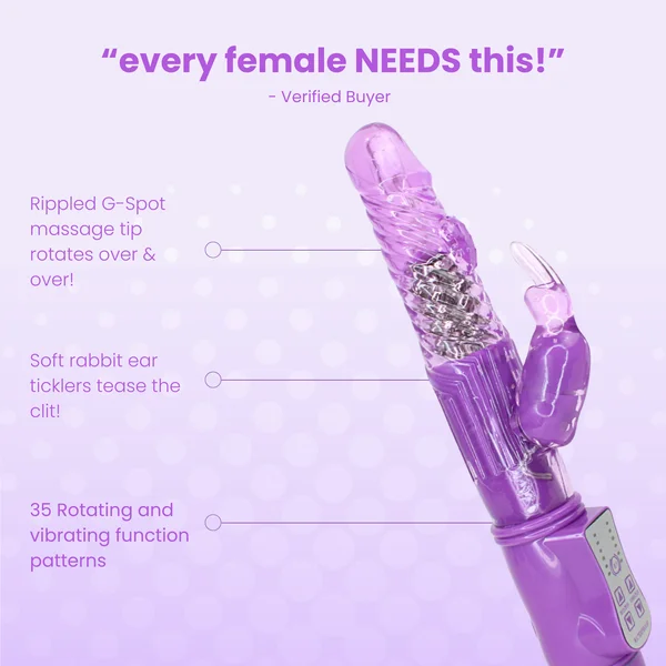 FREE 9 Inch Rotating Orgasm Rabbit in Purple - Add To Your Cart! — image 13 of 17