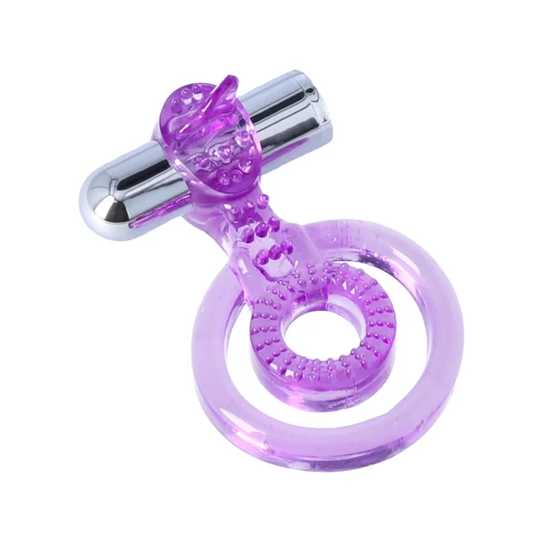 Vibrating Dual Cock Ring with Clit Teasing Tongue — image 5 of 8