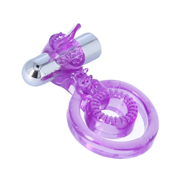 Vibrating Dual Cock Ring with Clit Teasing Tongue — image 6 of 8