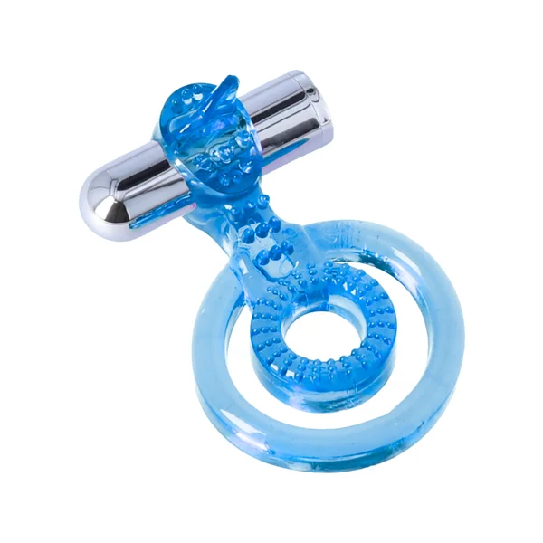 Vibrating Dual Cock Ring with Clit Teasing Tongue — image 4 of 8