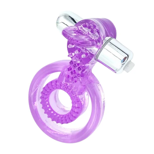 Vibrating Dual Cock Ring with Clit Teasing Tongue — image 2 of 8