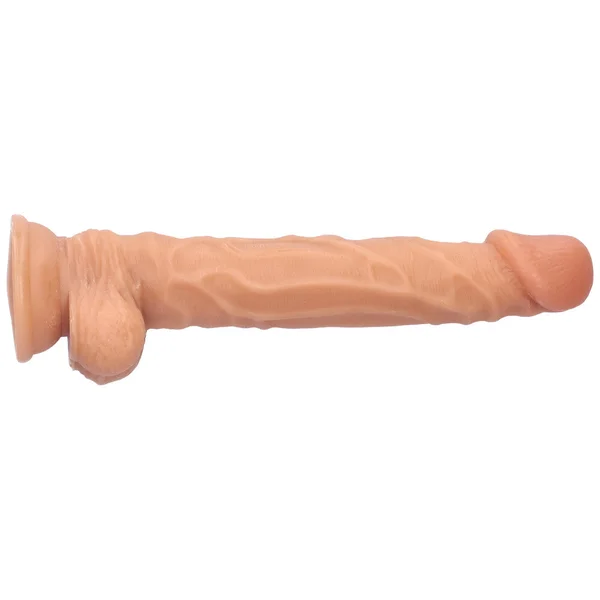 9 Inch Long Real Skin Hands-Free Dildo — image 7 of 10