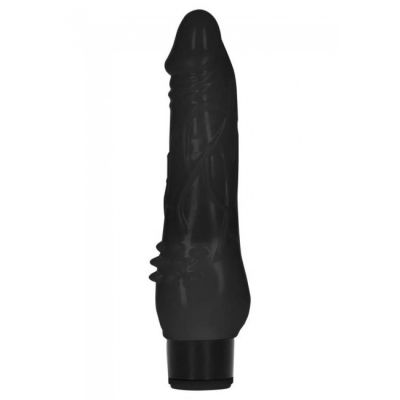 GC 8 Inch Fat Vibrating Dildo Black