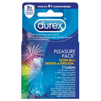Durex Pleasure Pack Condoms 3 Pack
