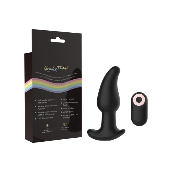 Gender Fluid Twirler Anal Vibe with Remote — image 5 of 5