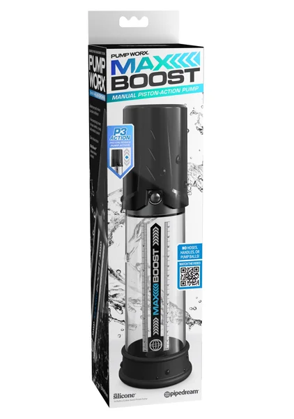 Pump Worx Max Boost Penis Pump By Pipedream - Black & Clear — image 12 of 12