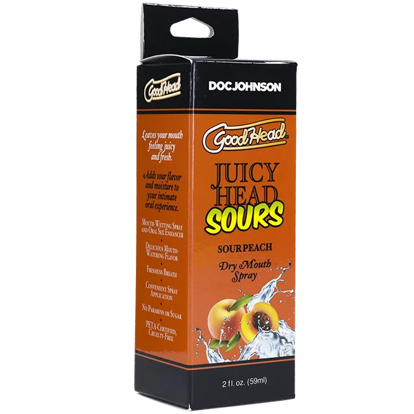 GoodHead Juicy Head Sours Dry Mouth Spray 2 oz By Doc Johnson - Sour Peach — image 13 of 20
