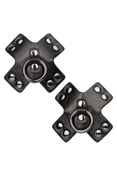 California Exotic O Ring Black Cross BDSM Nipple Pasties — image 7 of 10