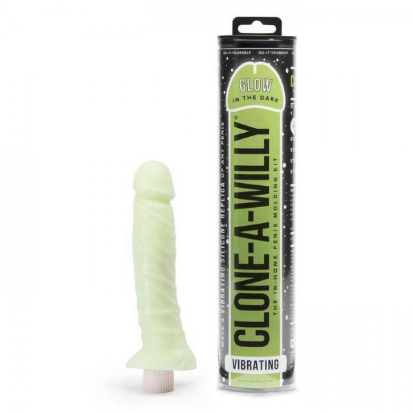 Glow In The Dark Clone-A-Willy Penis Molding Kit - Vibrating