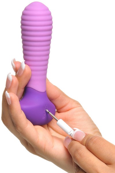 Pipedream Women's Vibrating Ribbed Silicone 4.7" Butt Plug