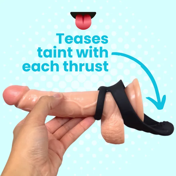Double Cock Ring with Taint Teaser — image 2 of 5