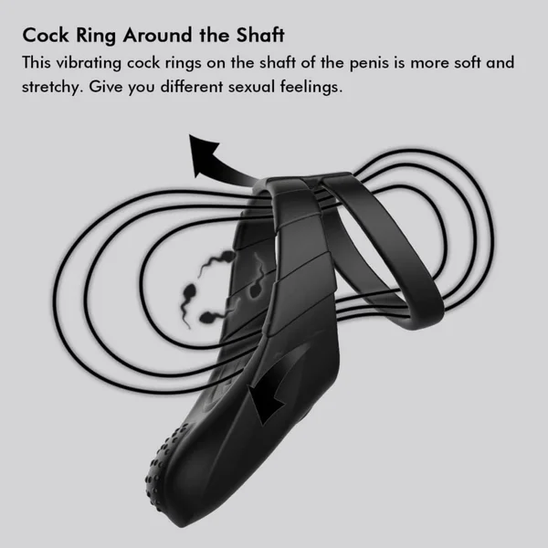 Sperm Locking Dual Cock Ring with Taint Teaser — image 13 of 19