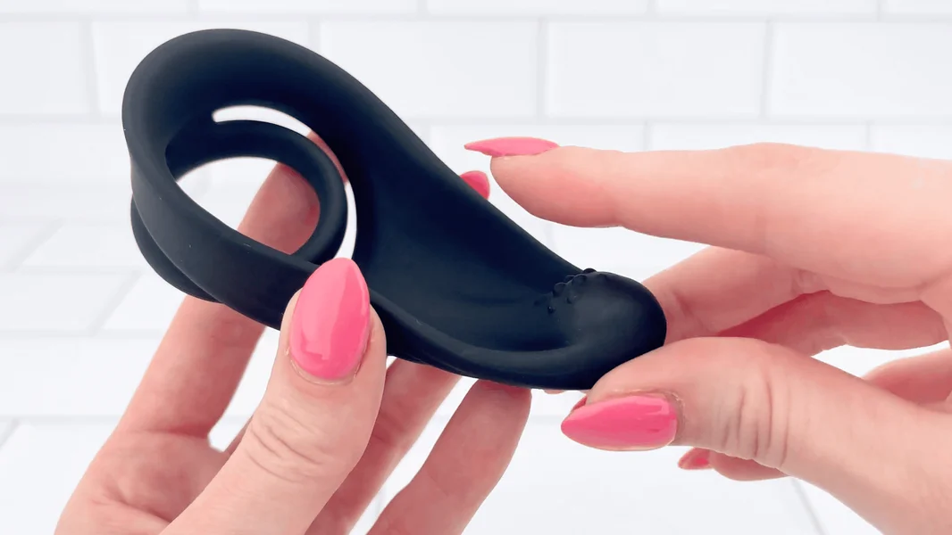 Sperm Locking Dual Cock Ring with Taint Teaser — image 6 of 19