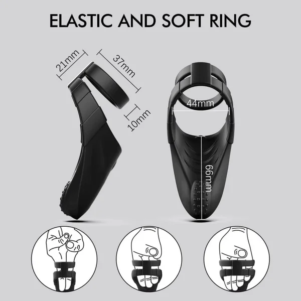 Sperm Locking Dual Cock Ring with Taint Teaser — image 14 of 19