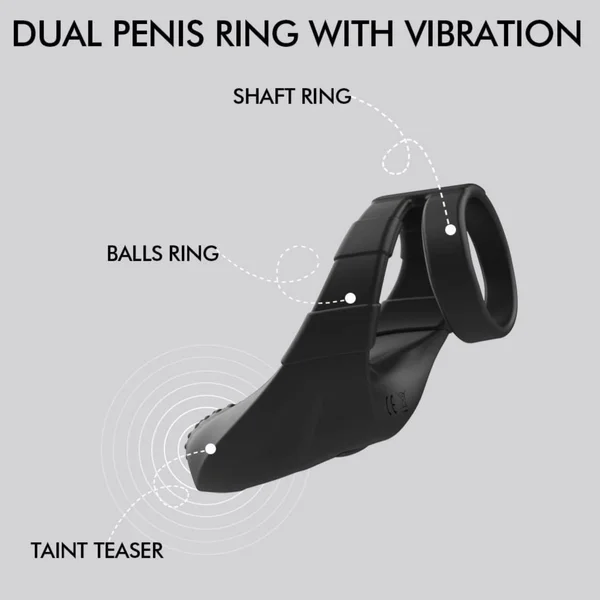 Sperm Locking Dual Cock Ring with Taint Teaser — image 12 of 19