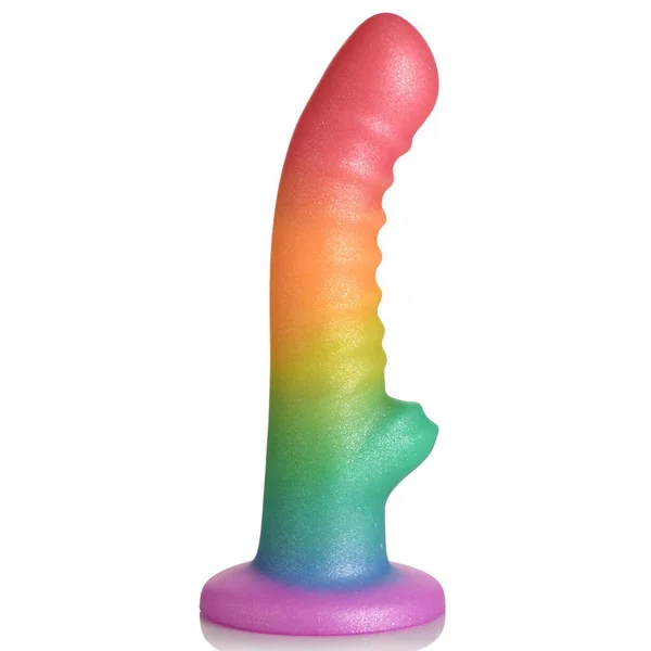 Simply Sweet 6.5-Inch Ribbed Rainbow Dildo — image 3 of 4