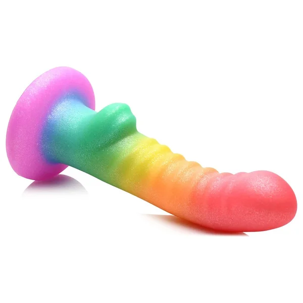 Simply Sweet 6.5-Inch Ribbed Rainbow Dildo — image 4 of 4