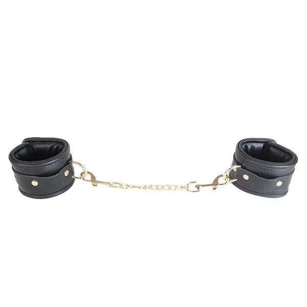 Love in Leather Smooth Padded Leather Handcuffs — image 4 of 4