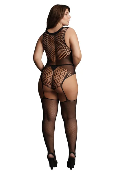 Sheer Two-Piece Fishnet Bodystocking — image 10 of 11