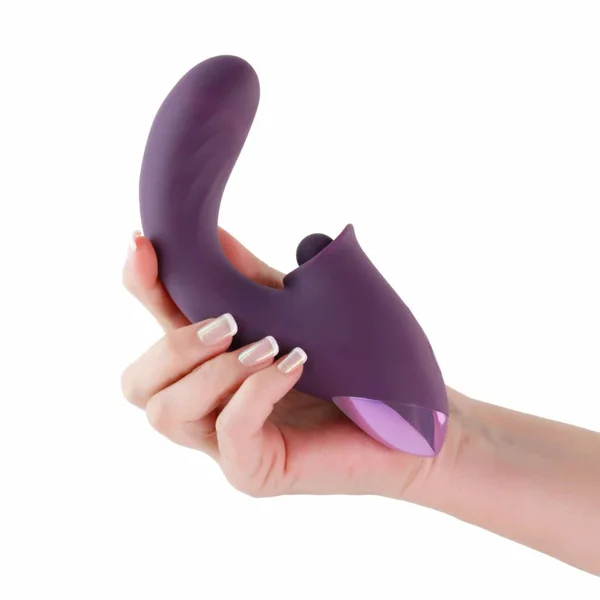 Inya Caprice Rechargeable Silicone Thrusting Dual Stimulation Vibrator - Purple — image 9 of 12