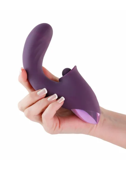 Inya Caprice Rechargeable Silicone Thrusting Dual Stimulation Vibrator - Purple — image 5 of 6
