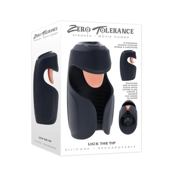 Zero Tolerance Lick The Tip Waterproof Silicone Vibrating Licking Tongue Oral Sex Penis Masturbator — image 21 of 23