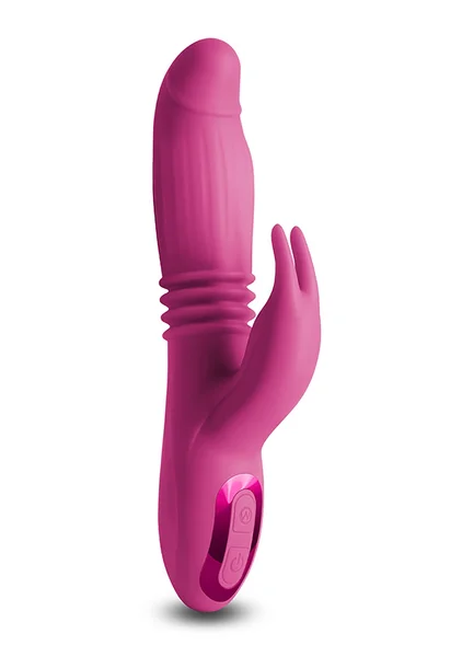 Inya Passion Thrusting Throbbing Expanding Rabbit Silicone Dual Stimulation Vibrator - Pink — image 4 of 6