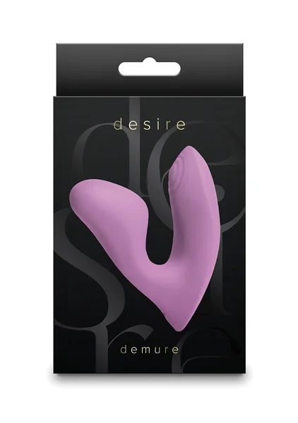 Desire Demure Dual Motor Rechargeable Silicone Wearable Dual Stimulation Vibrator - Lavender — image 15 of 15