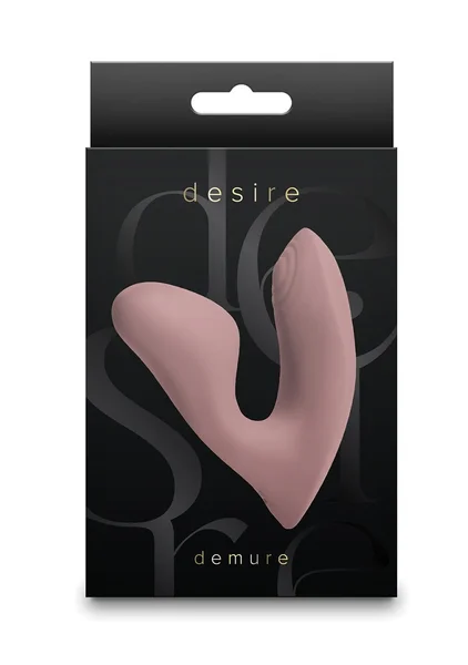 Desire Demure Dual Motor Rechargeable Silicone Wearable Dual Stimulation Vibrator - Lavender — image 8 of 15