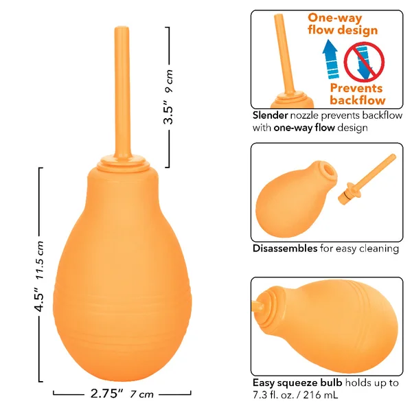 Cheeky One Way Flow Douche Anal Cleansing Tool By CalExotics - Orange — image 20 of 21