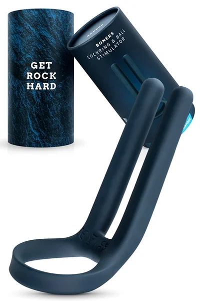 Boners 3.7" Vibrating Cock Ring with Ball Stimulators