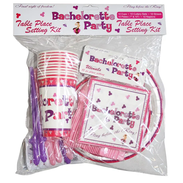 Bachelorette Party Table Place Set Kit. — image 2 of 2