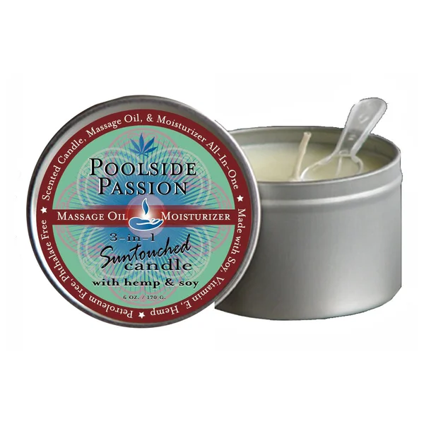 Earthly Body Massage Candle Poolside Pass. 6.8oz. — image 2 of 2