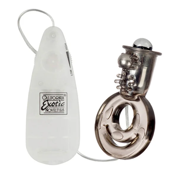 California Exotic Up! Hook It Up!  Top Loading Beaded Dual Ring - Smoke — image 3 of 4