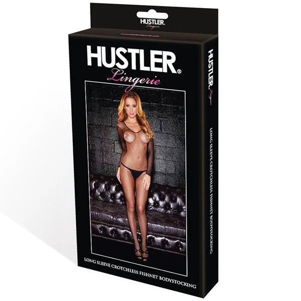 Hustler LS Crotchless Fshnt Bodystocking — image 2 of 2