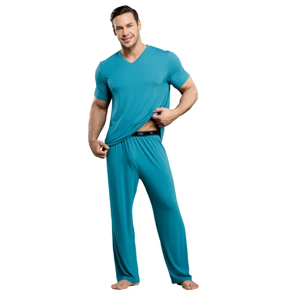 Male Power Bamboo Tee Shirt Teal Small — image 2 of 2