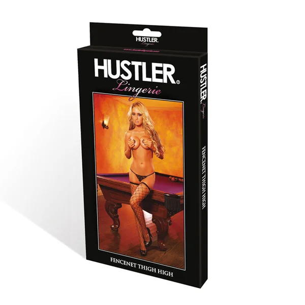 Hustler Diamond Net Thigh High Black — image 2 of 2