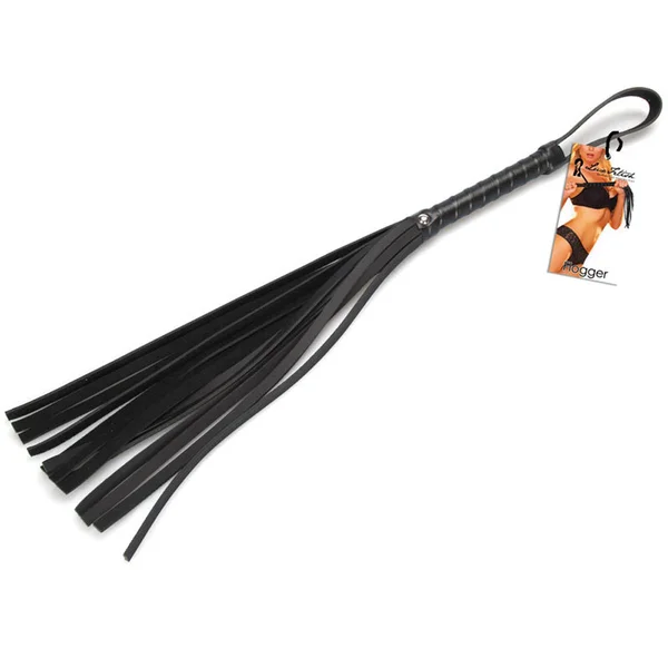 Lux Fetish Black Size Medium PU Whip — image 2 of 2