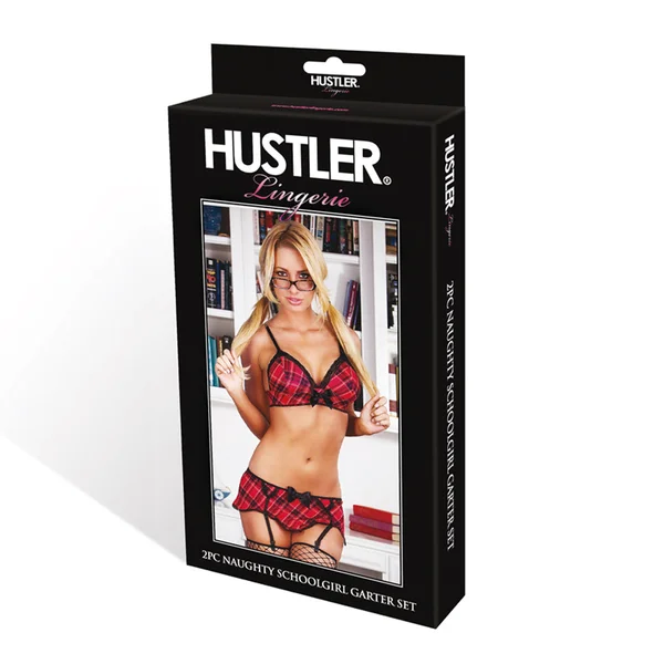 Hustler Naughty School Girl Grtr 2pc S/M — image 2 of 2
