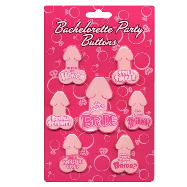 Bachelorette Penis Shaped Button Set — image 2 of 2