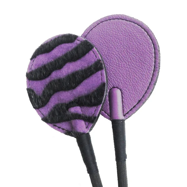 Faux Leather Purple Zebra Print Crop — image 2 of 2