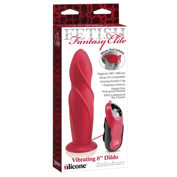 Fetish Fantasy Elite Vibrating 8 inch Dildo Red — image 10 of 10